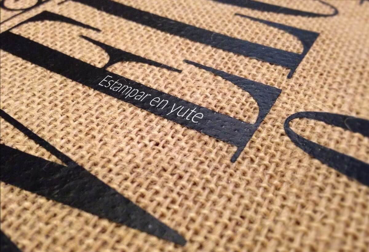 estampar en yute